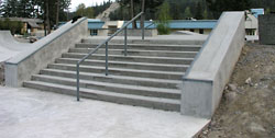 concrete stairs in a skate park