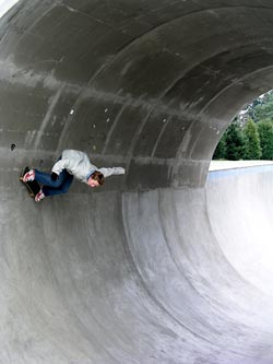 unidentified riding Portland's full pipe